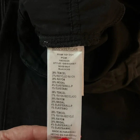 Good American Good Boy Twisted Slit Straight Leg Jeans Size 12/31 - Picture 8 of 8